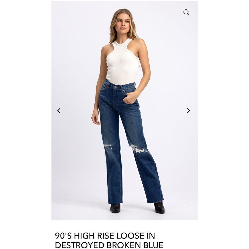Re/Done 90s high rise loose jeans 27